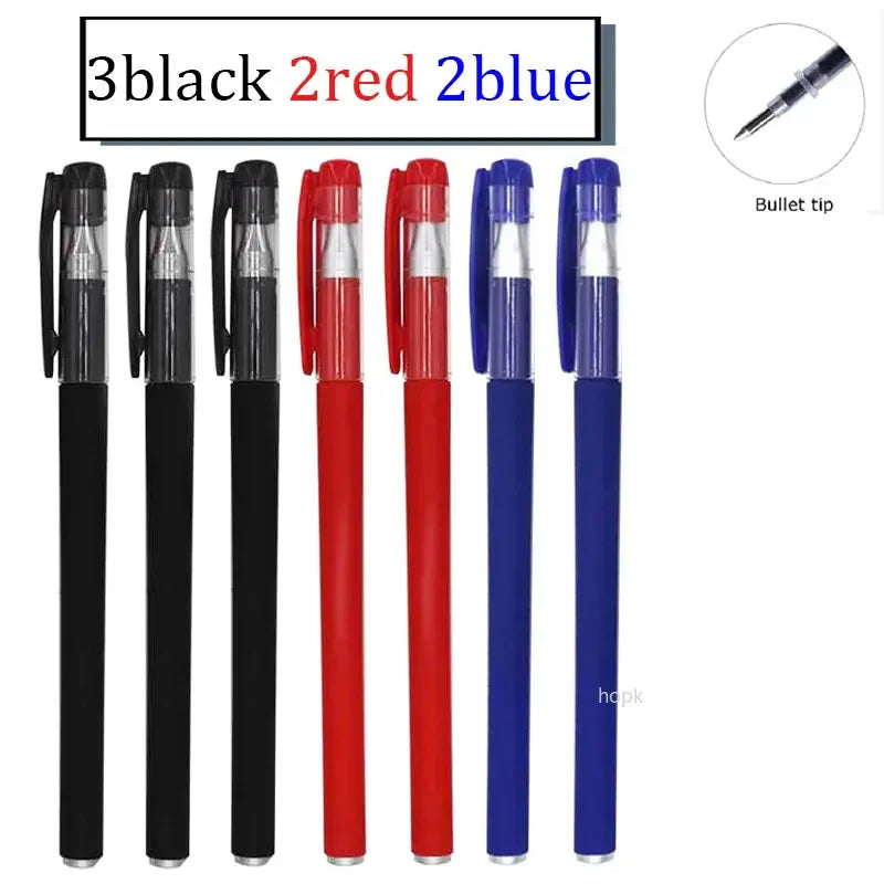 35 PCS Gel Pen Set School Supplies Black Blue Red Ink Color 0.5mm Ballpoint Pen Kawaii Pen Writing Tool School Office Stationery