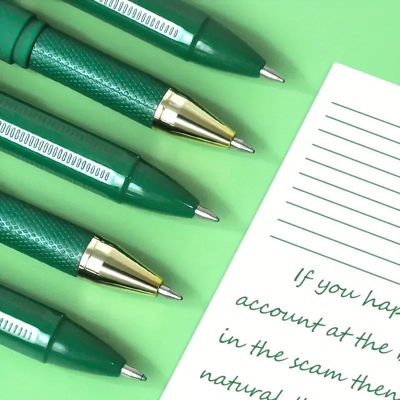 1pc/3pcs Green Ink Gel Pen, 1.0mm,for Writing, Large Capacity Refill, Office Supplies Back To Sochool Stationery
