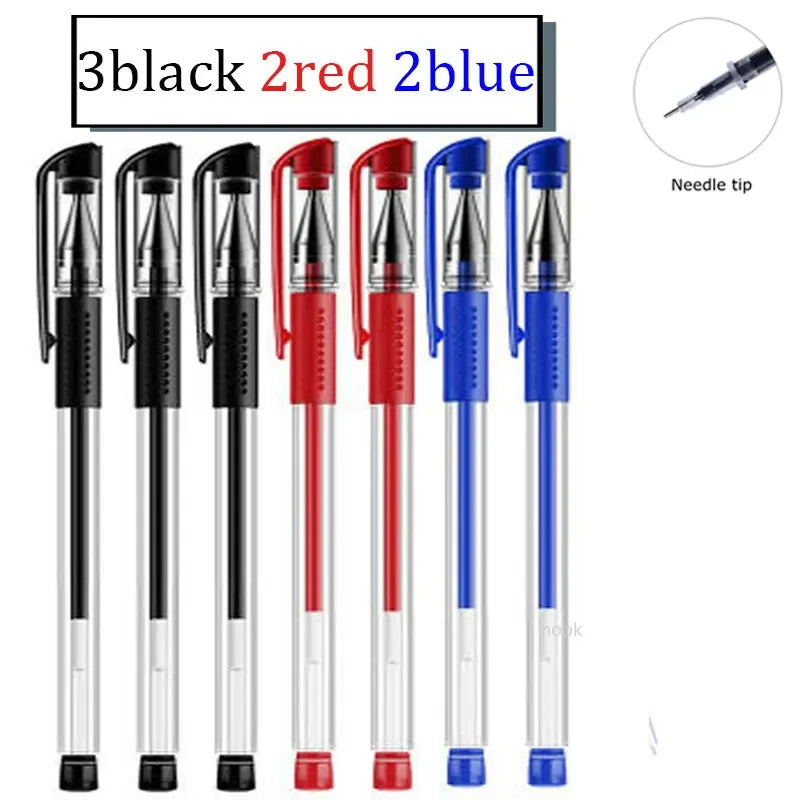 35 PCS Gel Pen Set School Supplies Black Blue Red Ink Color 0.5mm Ballpoint Pen Kawaii Pen Writing Tool School Office Stationery