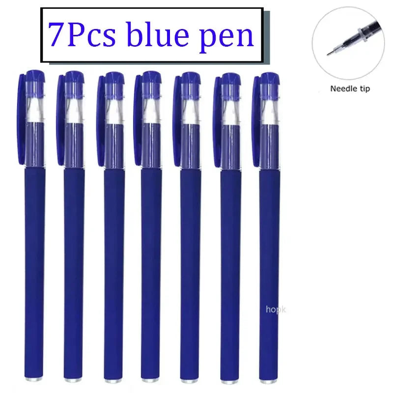 35 PCS Gel Pen Set School Supplies Black Blue Red Ink Color 0.5mm Ballpoint Pen Kawaii Pen Writing Tool School Office Stationery