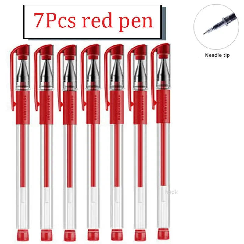 35 PCS Gel Pen Set School Supplies Black Blue Red Ink Color 0.5mm Ballpoint Pen Kawaii Pen Writing Tool School Office Stationery