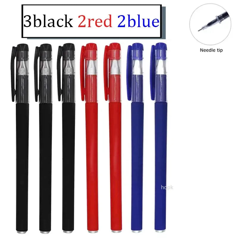 35 PCS Gel Pen Set School Supplies Black Blue Red Ink Color 0.5mm Ballpoint Pen Kawaii Pen Writing Tool School Office Stationery