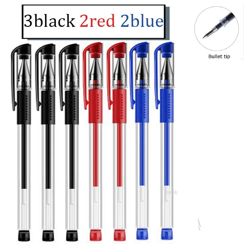 35 PCS Gel Pen Set School Supplies Black Blue Red Ink Color 0.5mm Ballpoint Pen Kawaii Pen Writing Tool School Office Stationery